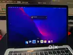 MacBook pro Intel i5 with touch display at keyboard