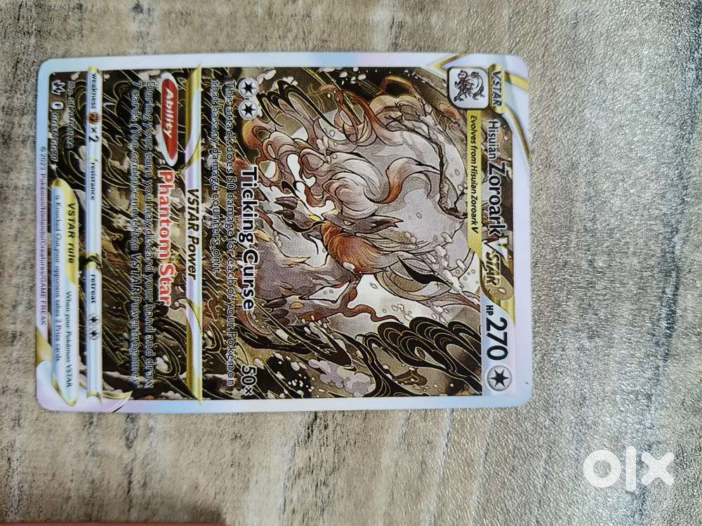 2023 hisuian Zoroark Vstar Pokemon card