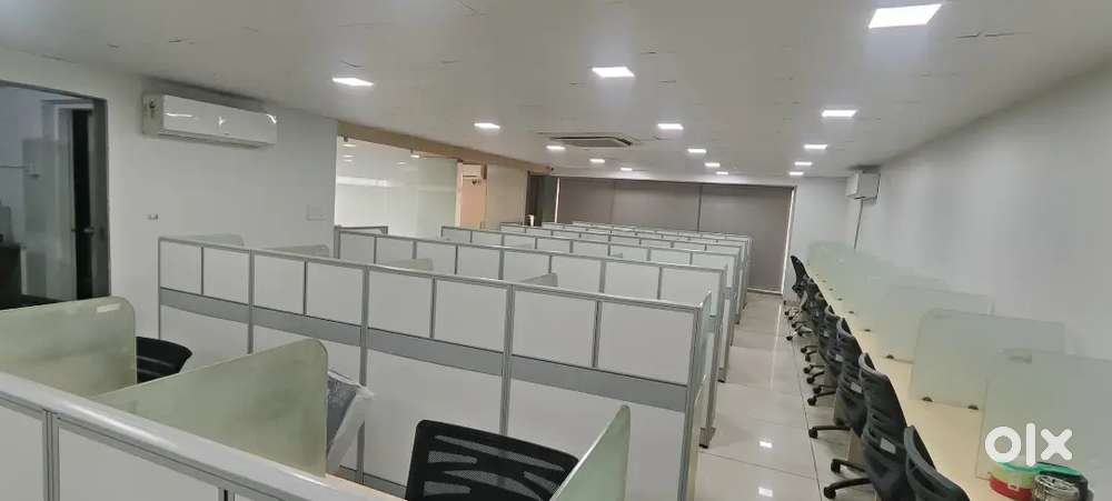 Office on rent fully furnished 3 cabin 60 seats at prahladnager
