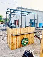 PINE WOOD FOOD CART, FOOD STALLS