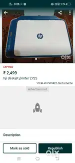 WE ARE SELLING AN EXCELLENT PRINTER WITH A RESONABLE PRICE OF HP I