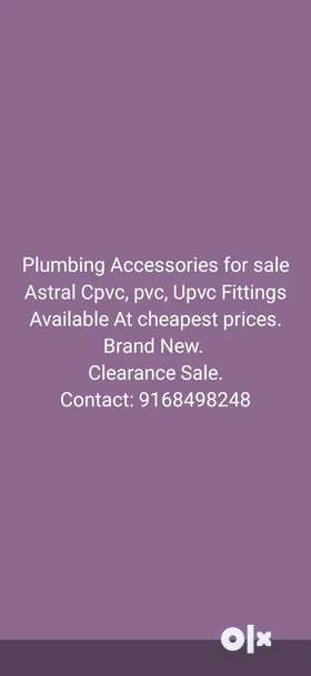 Plumbing Accessories for sale Astral Cpvc, pvc, Upvc Fittings Available At cheapest prices.Brand New...