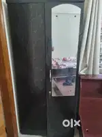 Single 6 ft bed/cot and double door wardrobe/almerah