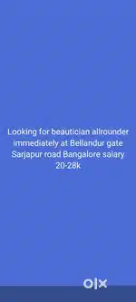 Looking for beautician allrounder