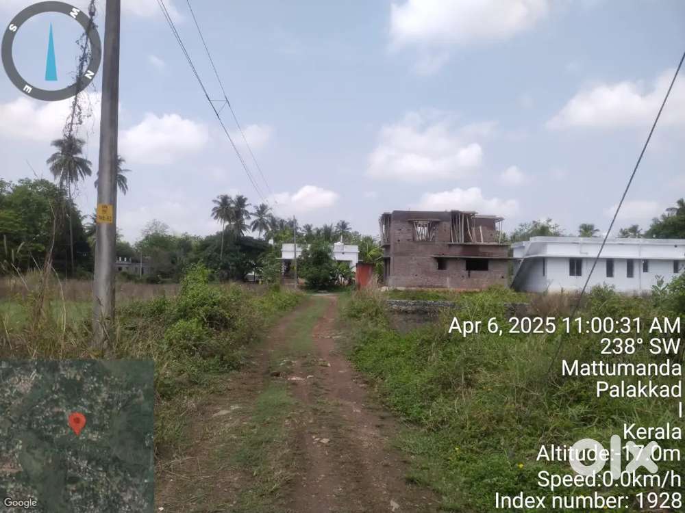 5 cent plot at Murukani Mattumantha Palakkad Municipality 1300000/