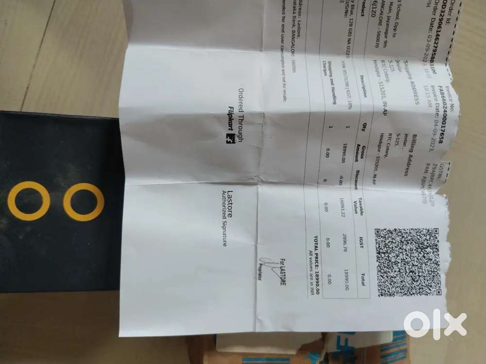 iQOO z7s 5g 8gb 128gb bill box available no charger good condition