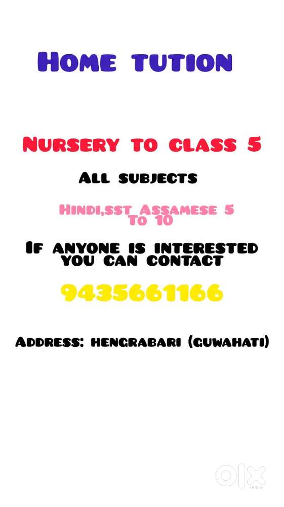 Home tution classes available