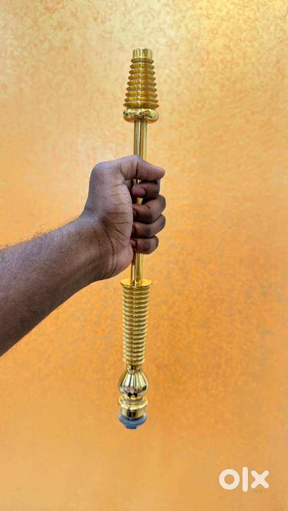 Golden flag post