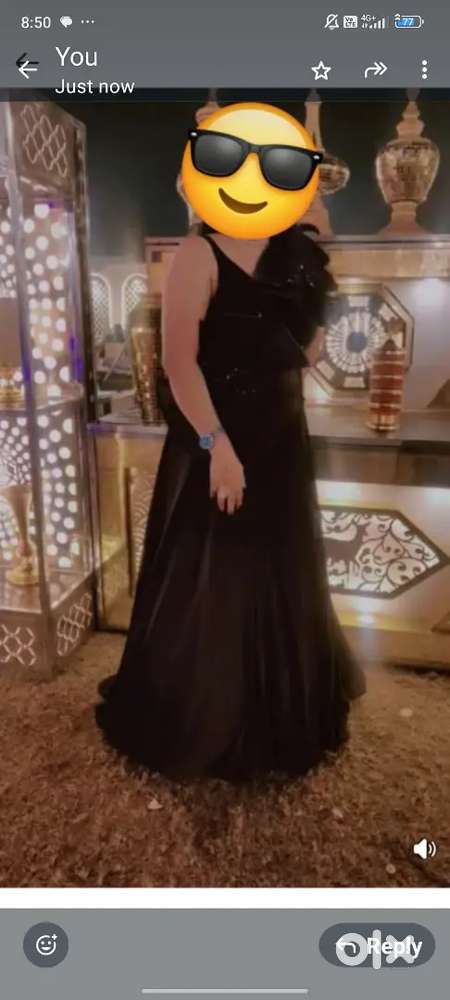 A very Elegant style Evening Gown in black colour