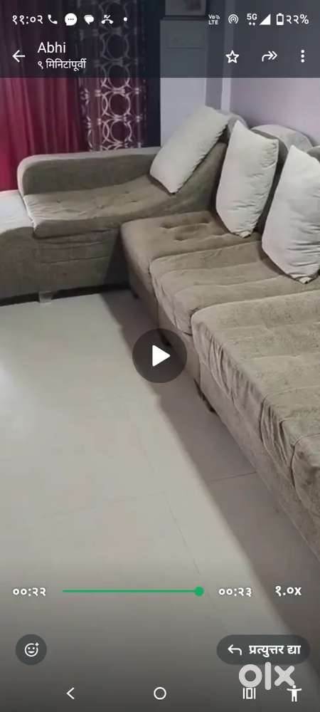 4 seater with launger L shape sofa set for sell