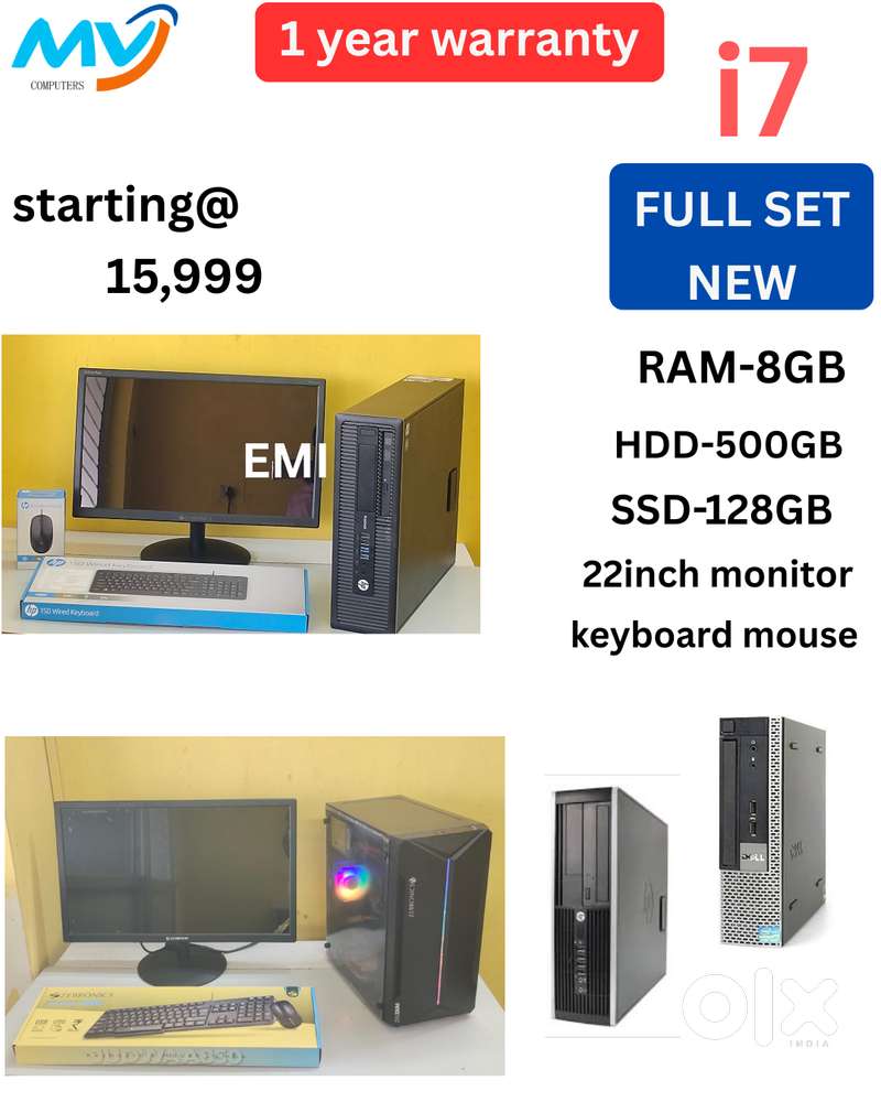 Desktop Laptop CPU Full Set i3-i5-i7 Available @ Low Price