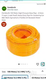 Hose pipe 100meter 8.5mm