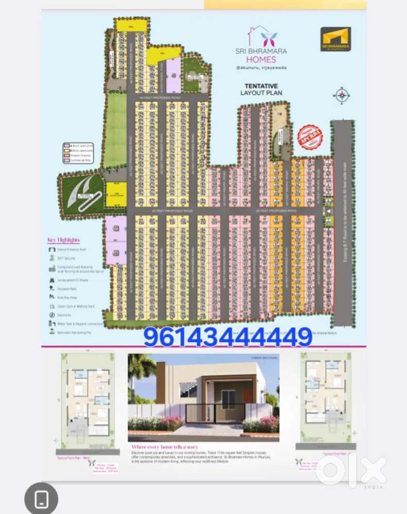 Open plots. Villas. Duplex houses,