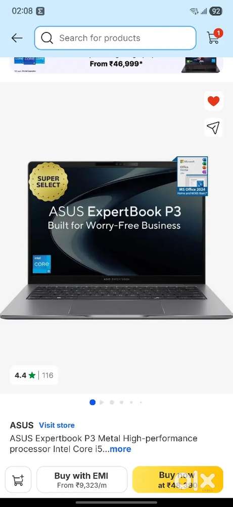 ASUS Expertbook P3 Metal i5 16GB RAM and 512SSD NEW Laptop