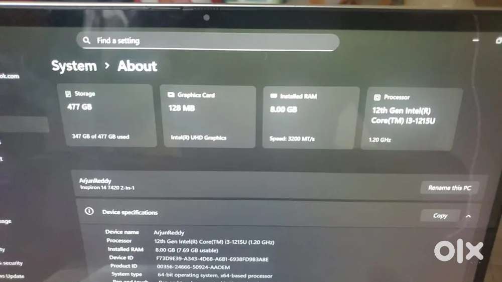 Dell inscription 12 gen touch laptop