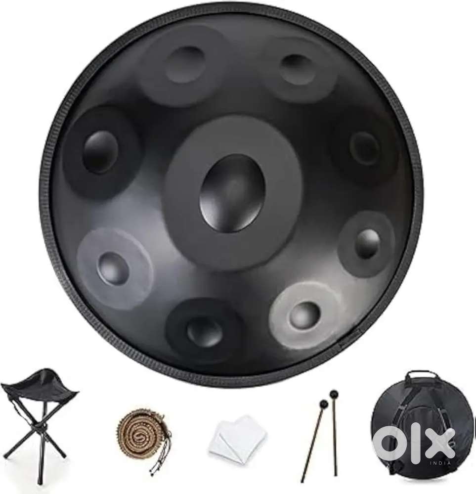 Professional Handpan D Minor Full Size Color Black For Sale