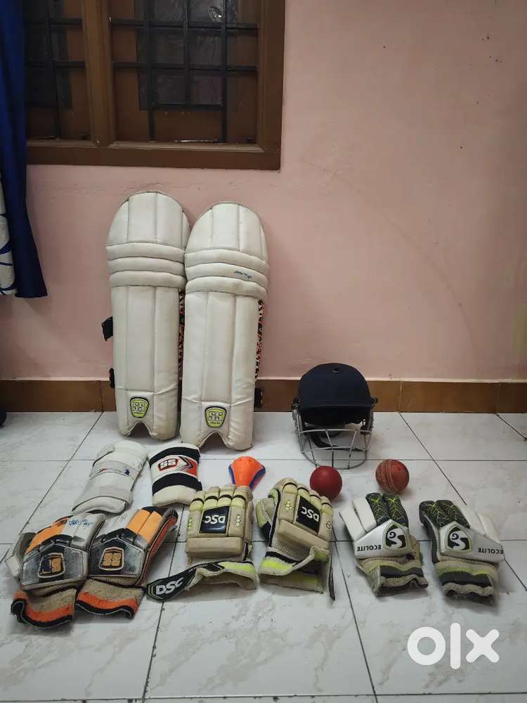 Full Cricket Kit – Pads, Gloves, Helmet & arm guard (Good Condition)