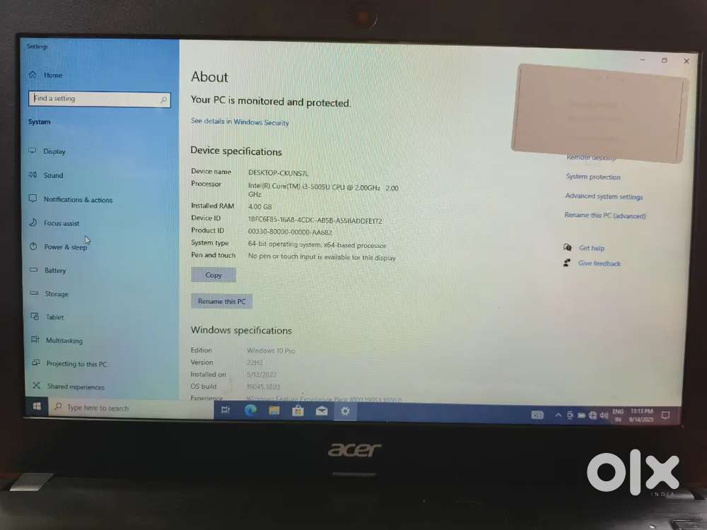 Acer aspire one14