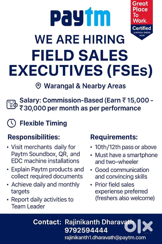 Senior Field sales officer