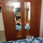 (1)Plywood veneer wardrobe (2)Steel almirah