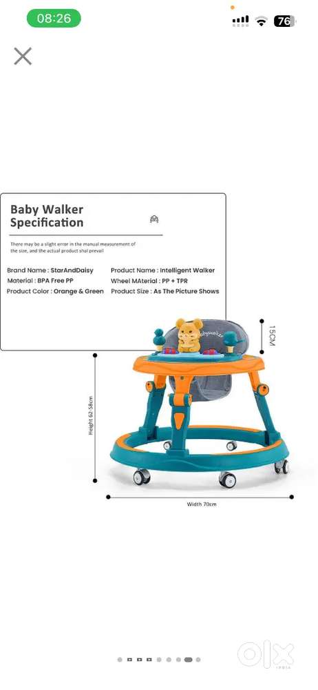 With Musical and  light activity Walker