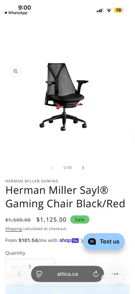 Herman Miller Sayl® Gaming Chair Black