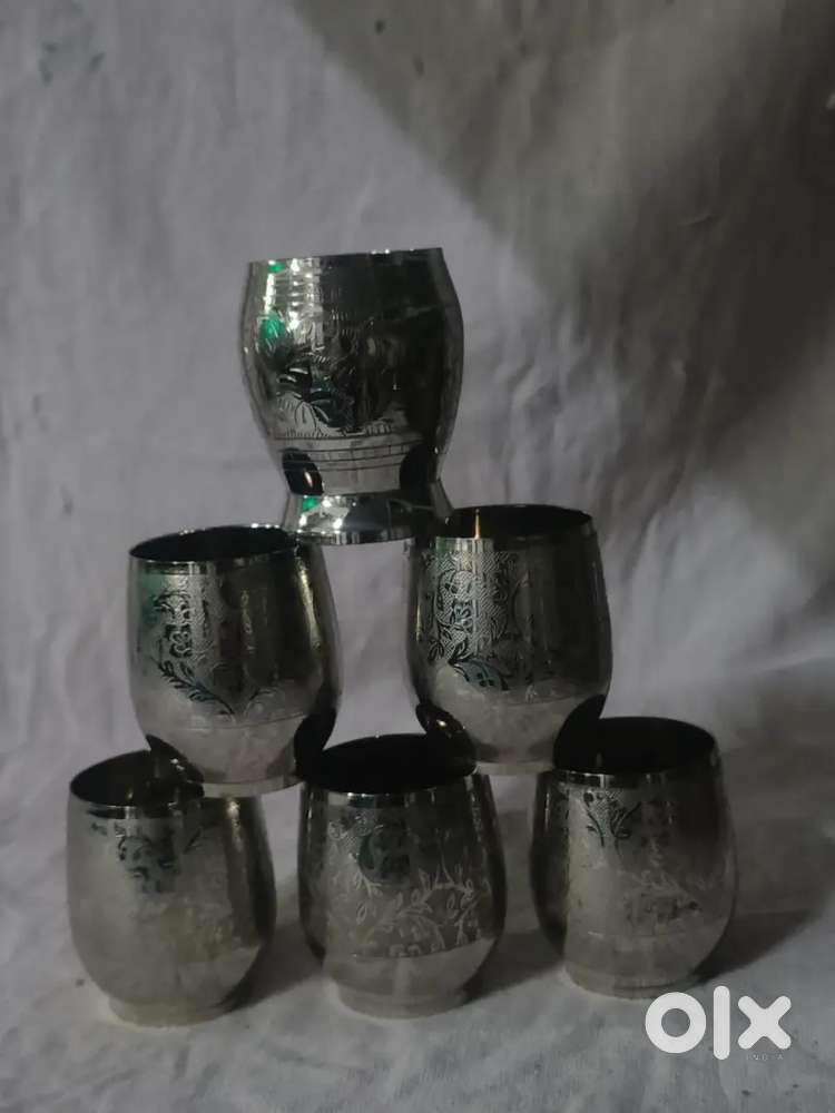 Pure brass solid heavy silver micron platted glasses