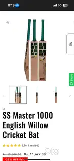 S S English willow cricket bat