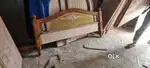 Wooden bed and dining table