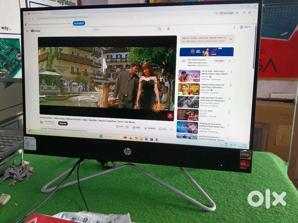 Hp ALL in One PC 22 inchs Screen AMD Ryzen 3 8gb RAM 1tb HDD Gud FHD