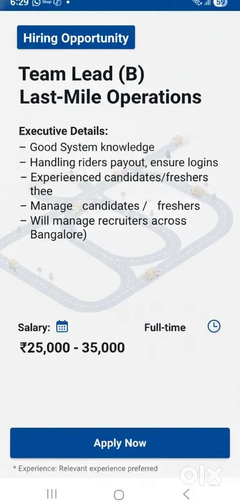 We’re hiring for Last-Mile Operations