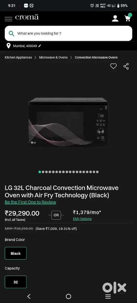 LG MICROWAVE OVEN