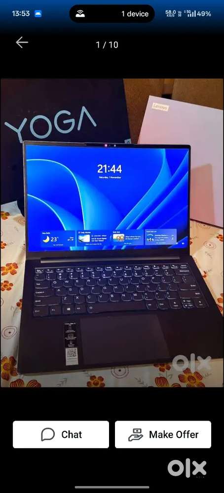 Levovo yoga slim 7 pro i5 11th H series gaming laptop intel evo laptop