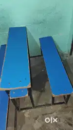 Blue Metal School Benches