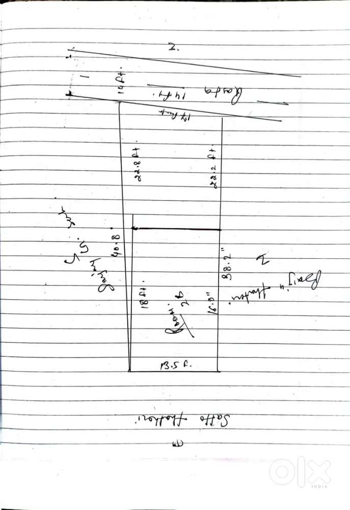 6 dhur zamin - 2 bedroom milega (road side ka zamin hai).