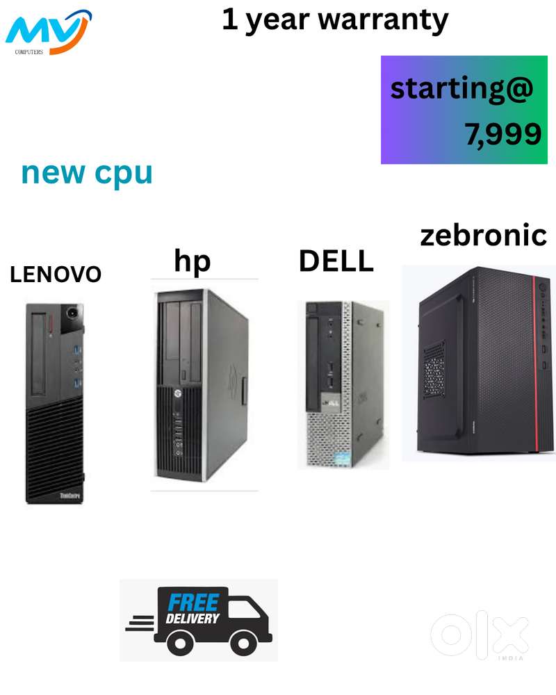 Starting 7,999  Offer Sales  Branded Cpu - Process  Ram - 8GB DDR3