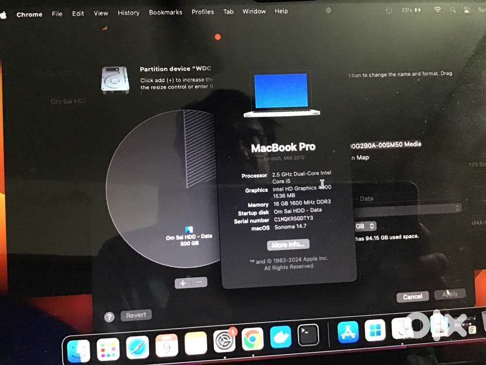 Macbook 13 inch 2012