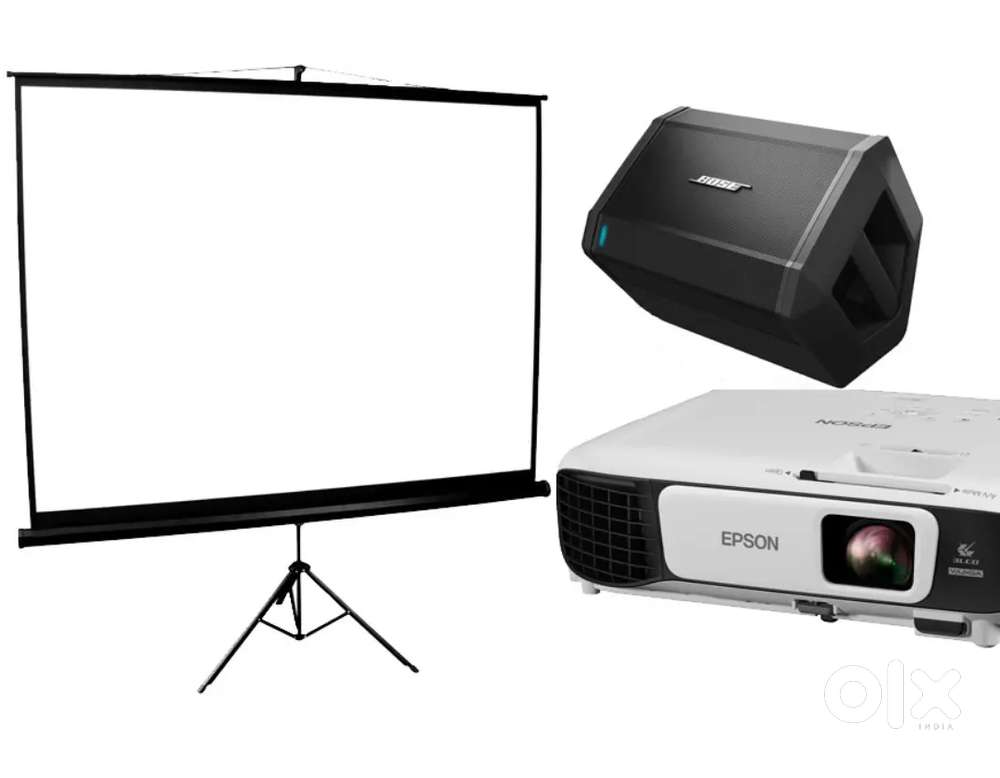 Projector and screen speaker Mike's rentals