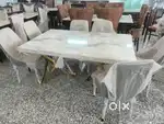 Imported Dining Table 6 seater ₹39,999 Marble Top, Wholesale Price