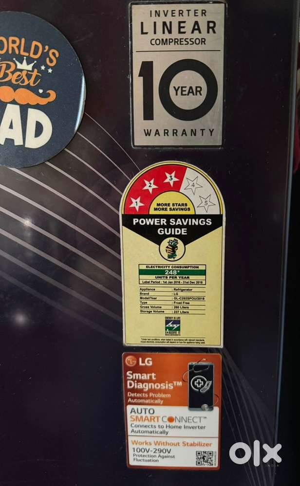 LG double door Fridge 260L, Haier 43 inch LED TV & LG washing machine