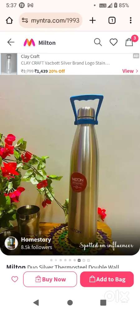 Milton water bottle 24 Hour hot & Cold