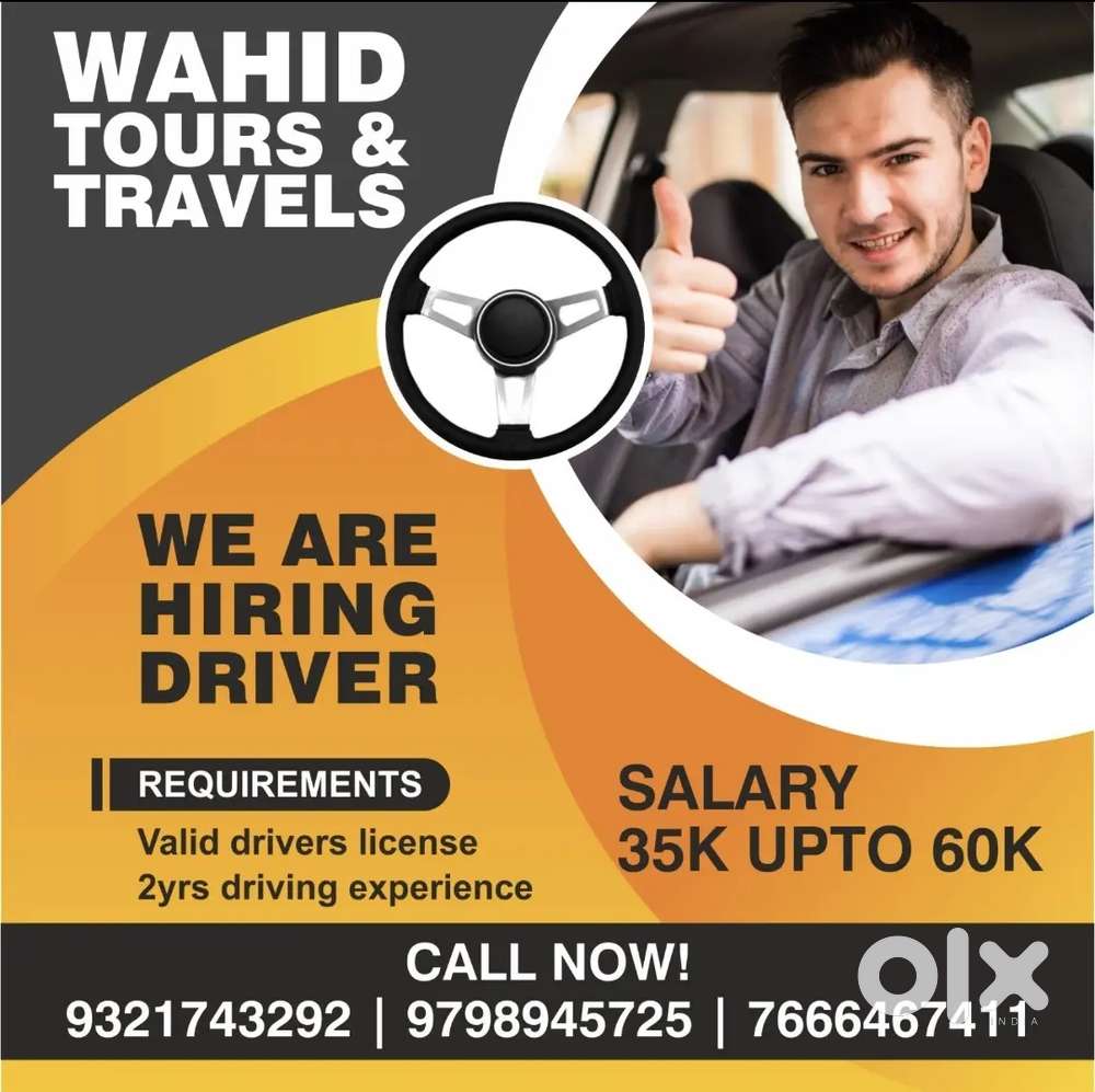 Driver Job Vacancy & car purchase In Wahid Tours & Travels