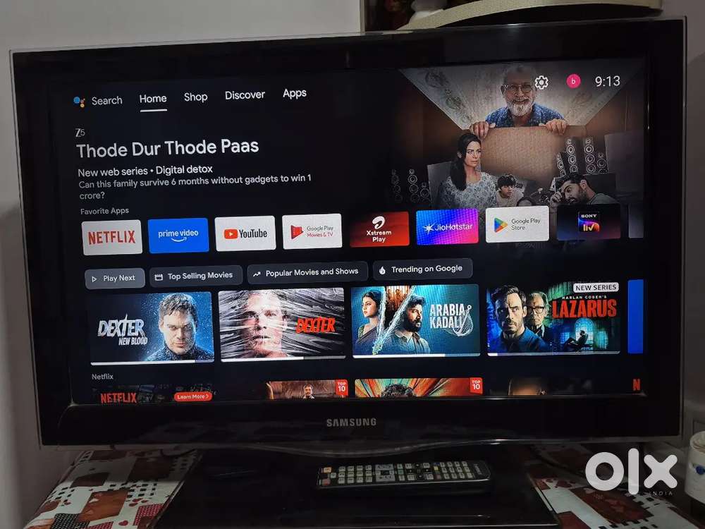 Samsung Full HD TV with Mi Box 4k & Stablizer