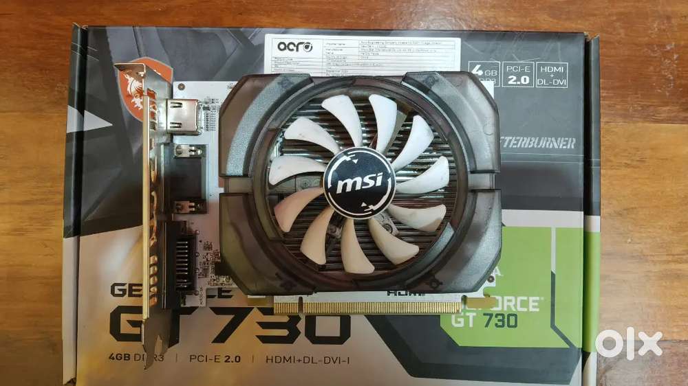 MSI GT 730 4GB GDDR3 GPU – With Box + Bill + 1 Year Warranty