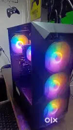 High Computer gaming PC with monitor