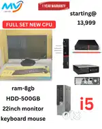 1 Year Warranty  Keyboard Mouse  Graphics  Ram - 8GB DDR3