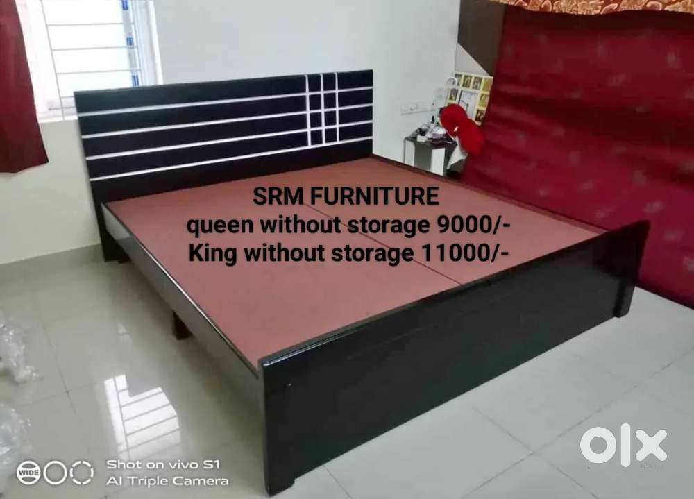 Double cot queen size 78/60 inch.