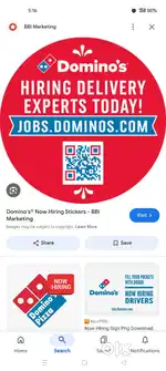 Domino's Pizza delivery boy job