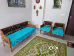 Wooden sofa set and inverter battery trolley and Vaccum cleaner