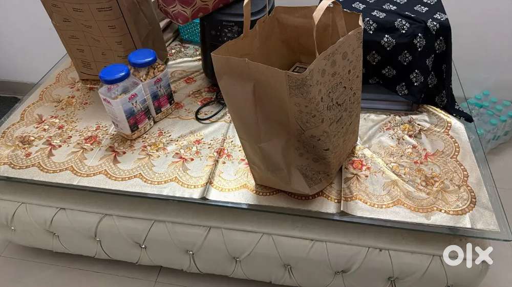 Center table white 6x3 , and sofa cum bed